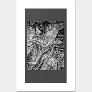 Silver heathered fabric Posters and Art